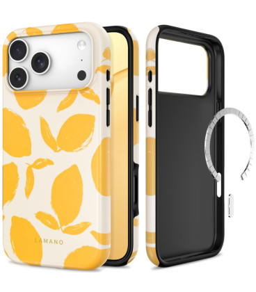 Dėklas Apple iPhone 17 Pro Max / 18 Pro Max telefonui "Tech-Protect Lamano Magsafe Lemon Haze"