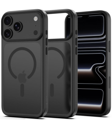 Matinis juodas dėklas Apple iPhone 17 Pro / 18 Pro telefonui "Tech-Protect Magmat Magsafe CC"