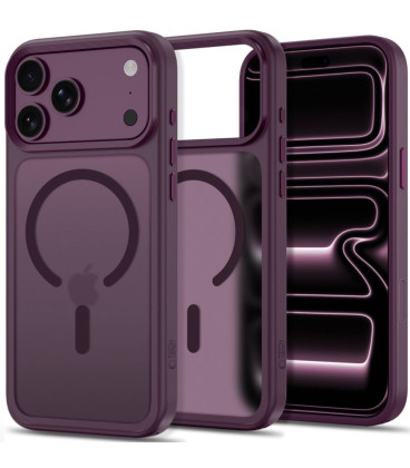 Matinis raudonas dėklas Apple iPhone 17 Pro / 18 Pro telefonui "Tech-Protect Magmat Magsafe CC"