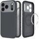 Pilkas dėklas Apple iPhone 17 Pro Max / 18 Pro Max telefonui "Tech-Protect Uniq Magsafe CC"