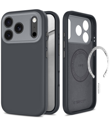Pilkas dėklas Apple iPhone 17 Pro Max / 18 Pro Max telefonui "Tech-Protect Uniq Magsafe CC"