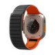 Juoda / oranžinė apyrankė Apple Watch 8 / 9 / 10 / 11 / 12 / SE / Ultra (44 / 45 / 46 / 49 mm) laikrodžiui "Spigen Athlex Air M"