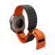 Juoda / oranžinė apyrankė Apple Watch 8 / 9 / 10 / 11 / 12 / SE / Ultra (44 / 45 / 46 / 49 mm) laikrodžiui "Spigen Athlex Air M"