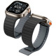 Juoda / pilka apyrankė Apple Watch 8 / 9 / 10 / 11 / 12 / SE / Ultra (44 / 45 / 46 / 49 mm) laikrodžiui "Spigen Athlex Air M"