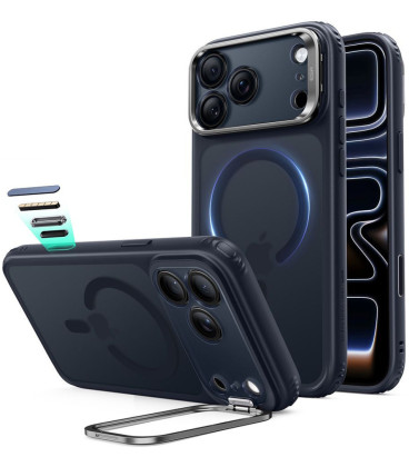Matinis mėlynas dėklas Apple iPhone 17 Pro / 18 Pro telefonui "ESR Classic Hybrid Kickstand Magsafe"