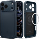 Mėlynas (Metal Slate) dėklas Apple iPhone 17 Pro Max / 18 Pro Max telefonui "Spigen Thin Fit Magsafe"