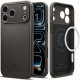 Pilkas (Gunmetal) dėklas Apple iPhone 17 Pro Max / 18 Pro Max telefonui "Spigen Thin Fit Magsafe"