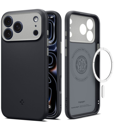 Juodas dėklas Apple iPhone 17 Pro Max / 18 Pro Max telefonui "Spigen Nano Pop Magsafe"