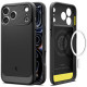Juodas dėklas Apple iPhone 17 Pro Max / 18 Pro Max telefonui "Spigen Rugged Armor Magsafe"