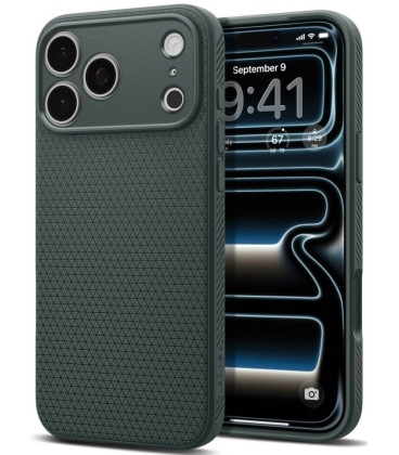 Žalias dėklas Apple iPhone 17 Pro Max / 18 Pro Max telefonui "Spigen Liquid Air"