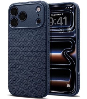 Mėlynas dėklas Apple iPhone 17 Pro Max / 18 Pro Max telefonui "Spigen Liquid Air"