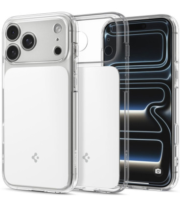 Baltas / skaidrus dėklas Apple iPhone 17 Pro Max / 18 Pro Max telefonui "Spigen Ultra Hybrid T Magsafe"
