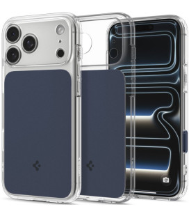 Matinis mėlynas / skaidrus dėklas Apple iPhone 17 Pro Max / 18 Pro Max telefonui "Spigen Ultra Hybrid T Magsafe"