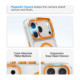 Skaidrus (oranžinis) dėklas Apple iPhone 17 Pro Max / 18 Pro Max telefonui "Spigen Ultra Hybrid Optik S Magsafe"