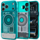 Mėlynas dėklas Apple iPhone 17 Pro Max / 18 Pro Max telefonui "Spigen Ultra Hybrid Magsafe C-One Bondi Blue"
