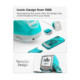 Mėlynas dėklas Apple iPhone 17 Pro Max / 18 Pro Max telefonui "Spigen Ultra Hybrid Magsafe C-One Bondi Blue"