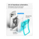Mėlynas dėklas Apple iPhone 17 Pro Max / 18 Pro Max telefonui "Spigen Ultra Hybrid Magsafe C-One Bondi Blue"