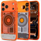 Oranžinis dėklas Apple iPhone 17 Pro Max / 18 Pro Max telefonui "Spigen Ultra Hybrid Magsafe C-One Tangerine"
