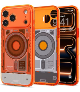 Oranžinis dėklas Apple iPhone 17 Pro Max / 18 Pro Max telefonui "Spigen Ultra Hybrid Magsafe C-One Tangerine"