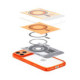 Oranžinis dėklas Apple iPhone 17 Pro Max / 18 Pro Max telefonui "Spigen Ultra Hybrid Magsafe C-One Tangerine"