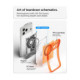 Oranžinis dėklas Apple iPhone 17 Pro Max / 18 Pro Max telefonui "Spigen Ultra Hybrid Magsafe C-One Tangerine"