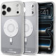 Sidabrinės spalvos dėklas Apple iPhone 17 Pro Max / 18 Pro Max telefonui "Spigen Ultra Hybrid Magsafe Classic Silver"