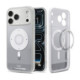 Sidabrinės spalvos dėklas Apple iPhone 17 Pro Max / 18 Pro Max telefonui "Spigen Ultra Hybrid Magsafe Classic Silver"