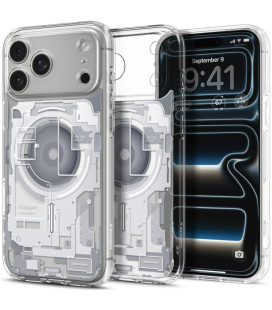 Dėklas Apple iPhone 17 Pro Max / 18 Pro Max telefonui "Spigen Ultra Hybrid Magsafe Zero One White"