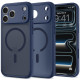 Matinis mėlynas dėklas Apple iPhone 17 Pro Max / 18 Pro Max telefonui "Spigen Ultra Hybrid Magsafe"