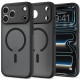 Matinis juodas dėklas Apple iPhone 17 Pro Max / 18 Pro Max telefonui "Spigen Ultra Hybrid Magsafe"
