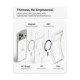 Skaidrus (mėlynas) dėklas Apple iPhone 17 Pro Max / 18 Pro Max telefonui "Spigen Ultra Hybrid Magsafe"