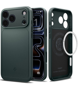 Žalias dėklas Apple iPhone 17 Pro / 18 Pro telefonui "Spigen Thin Fit Magsafe"