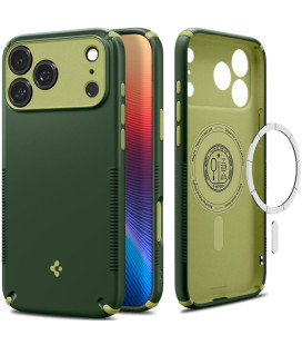 Žalias dėklas Apple iPhone 17 Pro / 18 Pro telefonui "Spigen Nano Pop Hybrid Magsafe"