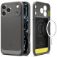 Pilkas dėklas Apple iPhone 17 Pro / 18 Pro telefonui "Spigen Rugged Armor Magsafe"