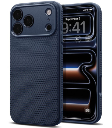 Mėlynas dėklas Apple iPhone 17 Pro / 18 Pro telefonui "Spigen Liquid Air"