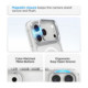 Skaidrus (sidabrinės spalvos) dėklas Apple iPhone 17 Pro / 18 Pro telefonui "Spigen Ultra Hybrid Optik S Magsafe"