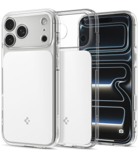 Baltas / skaidrus dėklas Apple iPhone 17 Pro / 18 Pro telefonui "Spigen Ultra Hybrid T Magsafe"