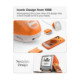 Oranžinis dėklas Apple iPhone 17 Pro / 18 Pro telefonui "Spigen Ultra Hybrid Magsafe C-One Tangerine"