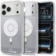 Sidabrinės spalvos dėklas Apple iPhone 17 Pro / 18 Pro telefonui "Spigen Ultra Hybrid Magsafe Classic Silver"
