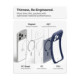 Matinis mėlynas dėklas Apple iPhone 17 Pro / 18 Pro telefonui "Spigen Ultra Hybrid Magsafe"