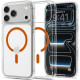Skaidrus (oranžinis) dėklas Apple iPhone 17 Pro / 18 Pro telefonui "Spigen Ultra Hybrid Magsafe"
