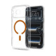Skaidrus (oranžinis) dėklas Apple iPhone 17 Pro / 18 Pro telefonui "Spigen Ultra Hybrid Magsafe"