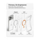 Skaidrus (oranžinis) dėklas Apple iPhone 17 Pro / 18 Pro telefonui "Spigen Ultra Hybrid Magsafe"