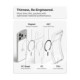 Skaidrus (pilkas) dėklas Apple iPhone 17 Pro / 18 Pro telefonui "Spigen Ultra Hybrid Magsafe"