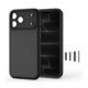 Juodas (Carbon) dėklas Apple iPhone 17 Pro / 18 Pro telefonui "Tech-Protect MagCam Magsafe"