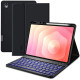 Juodas atverčiamas dėklas + klaviatūra Samsung Galaxy Tab S12 Plus planšetei "Tech-Protect SC + Keyboard"