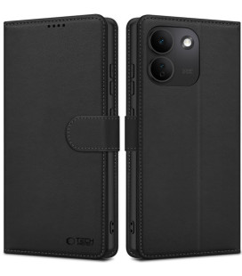 Juodas atverčiamas dėklas Xiaomi Redmi Note 17 Pro Max 5G telefonui "Tech-Protect Wallet"