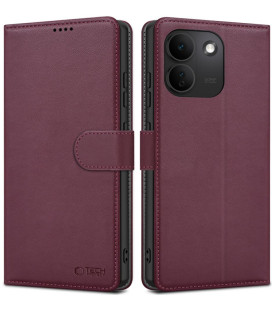 Raudonas atverčiamas dėklas Xiaomi Redmi Note 17 Pro Max 5G telefonui "Tech-Protect Wallet"