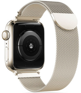 Smėlio spalvos apyrankė Apple Watch 8 / 9 / 10 / 11 / 12 / SE (40 / 41 / 42 mm) laikrodžiui "Tech-Protect Milaneseband"