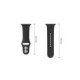 Juoda apyrankė Apple Watch 8 / 9 / 10 / 11 / 12 / SE / Ultra (44 / 45 / 46 / 49 mm) laikrodžiui "Tech-Protect Silicone"